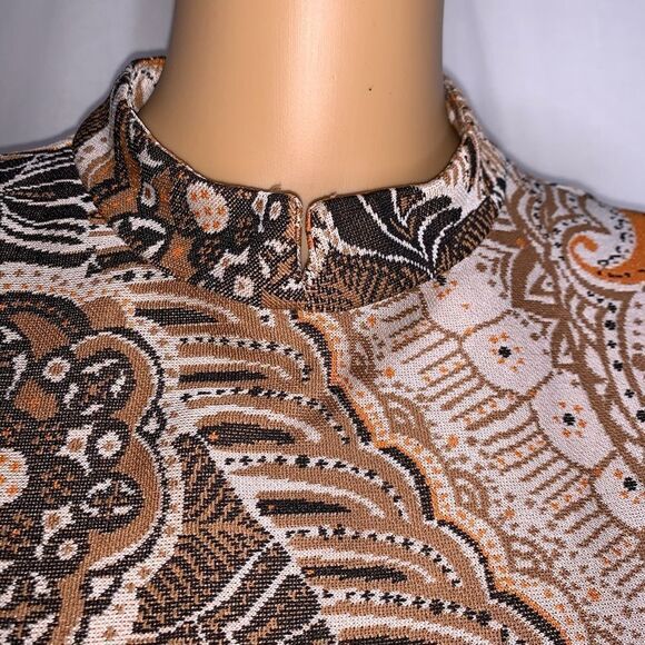 Sacony Vintage Textile Pattern Dress Boho Groovy - Picture 3 of 6